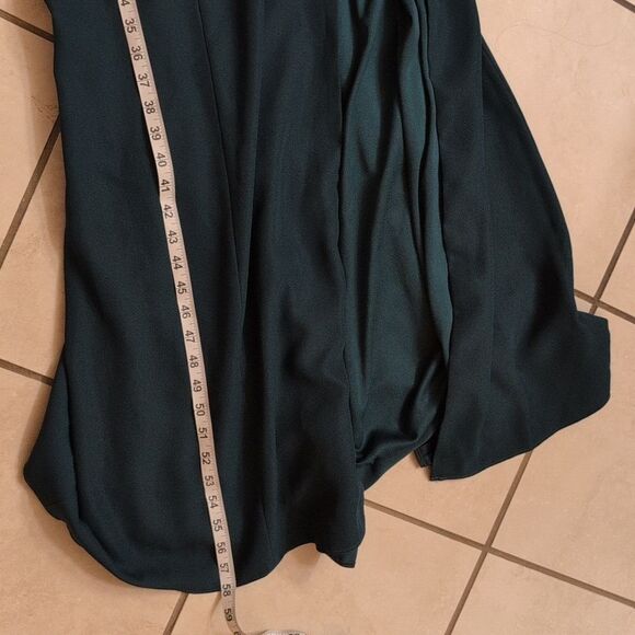 NWT Dessy Collection Off-the-Shoulder Criss Cross Back Trumpet Gown Green 4 - Picture 9 of 14